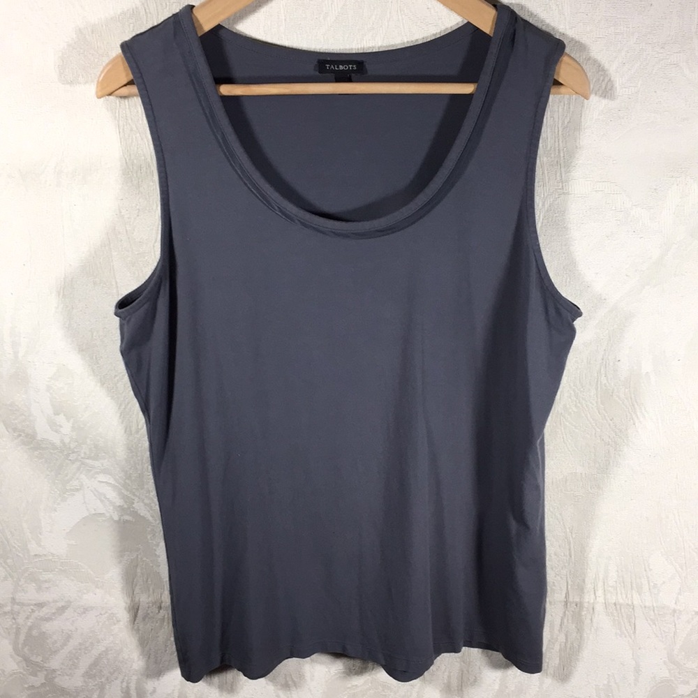 Talbots Soft Dark Gray Tank Size L